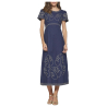 MD’M STUDIO abito donna blu 2.75.053.01 50% lino 50% cotone