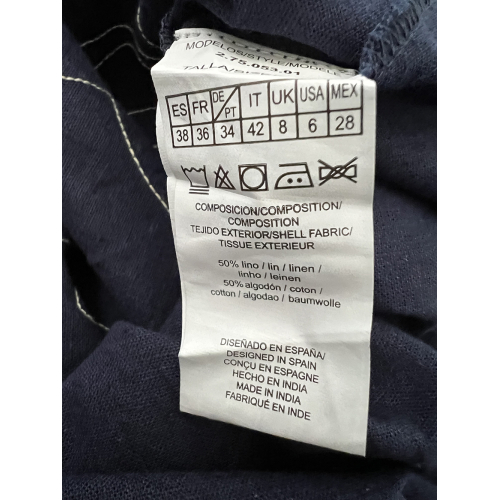 MD’M STUDIO abito donna blu 2.75.053.01 50% lino 50% cotone