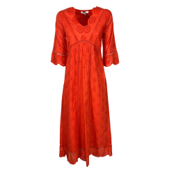 MD’M abito donna sangallo corallo 2.75.051.43 100% cotone