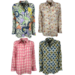 ORDI.TO camicia cotone leggero fantasia over FLAVIA 100% cotone MADE IN INDIA
