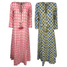 ORDI.TO abito donna cotone leggero fantasia svasato VERA 100% cotone