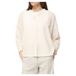 HUMILITY camicia donna cotone ricamato ecru TIRIANE-B 100% cotone MADE IN ITALY