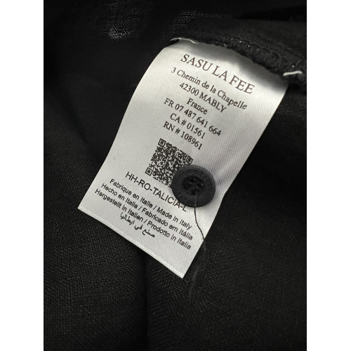 HUMILITY black linen shirt dress TALICIA- L MADE IN ITALY