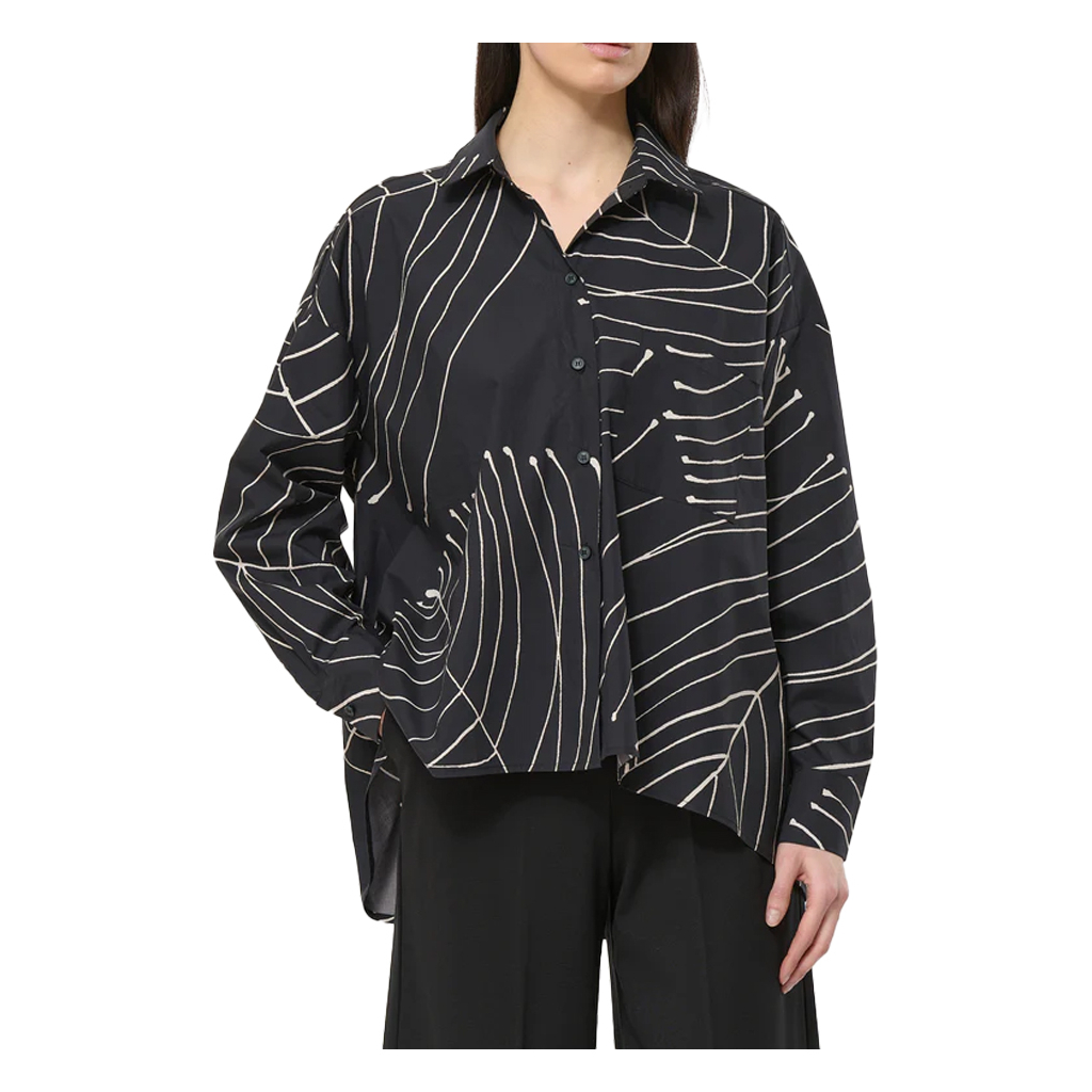 HUMILITY maxi camicia donna nera BASMA-V 100% cotone MADE IN ITALY HUMILITY maxi camicia donna nera BASMA-V 100% cotone MADE IN ITALY