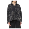 HUMILITY maxi camicia donna nera BASMA-V 100% cotone MADE IN ITALY