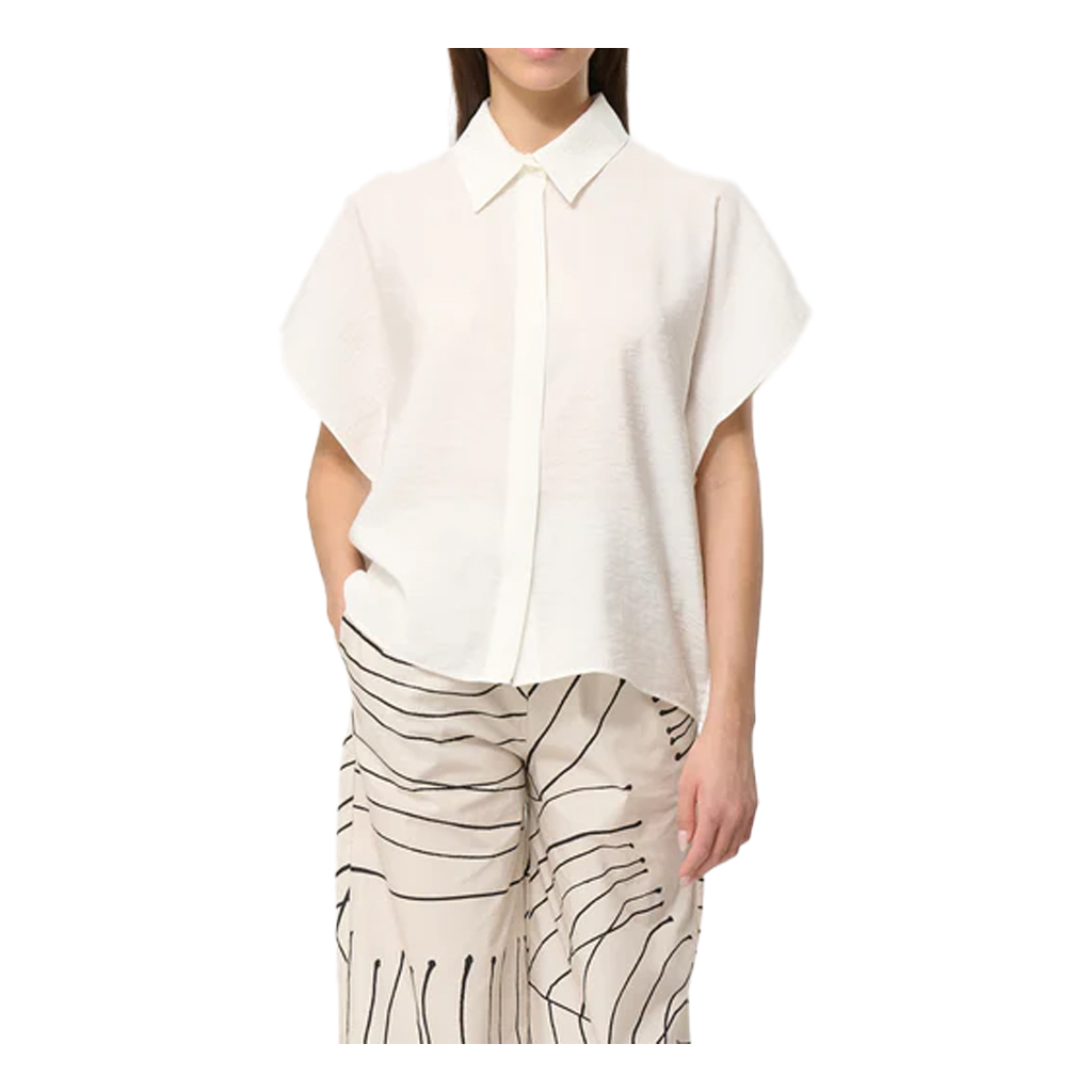 HUMILITY blusa donna over ecru BOVIRI-C MADE IN ITALY HUMILITY blusa donna over ecru BOVIRI-C MADE IN ITALY