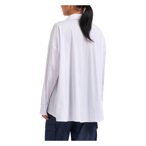 HUMILITY camicia donna over bianca BASMA MADE IN ITALY