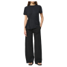 HUMILITY jeans donna neri palazzo JAY-G 99% cotone 1% elastan