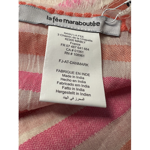 LA FEE MARABOUTEE sciarpa donna cotone righe multicolori DANMARK