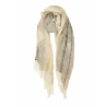 LA FEE MARABOUTEE sciarpa donna ecru+cotone jacquard DAIKON