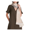 LA FEE MARABOUTEE sciarpa donna ecru+cotone jacquard DAIKON
