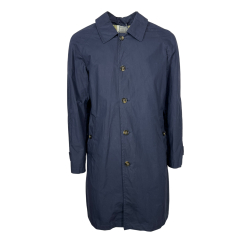 L’IMPERMEABILE giaccone uomo blu sfoderato cotone cerato NEW DEAN WAX COT MADE IN ITALYALY