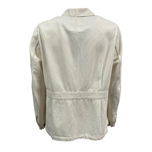 L’IMPERMEABILE men's unlined cream jacket ROOSVELT MAS MADE IN ITALY