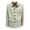 L’IMPERMEABILE men's unlined cream jacket ROOSVELT MAS MADE IN ITALY