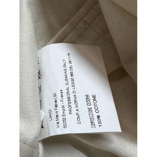 L’IMPERMEABILE men's unlined cream jacket ROOSVELT MAS MADE IN ITALY