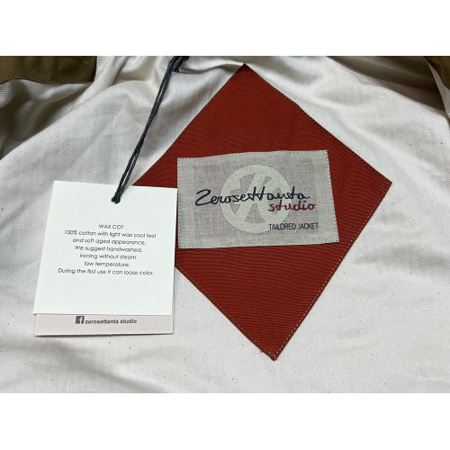 ZEROSETTANTA men's vest waxed cotton biscuit I+256 WAX COT MADE IN ITALY