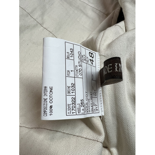 ZEROSETTANTA men's vest waxed cotton biscuit I+256 WAX COT MADE IN ITALY