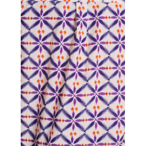 LA FEE MARABOUTEE camicia donna  cotone fantasia blu/viola/arancio LALLA-O MADE IN ITALY