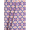 LA FEE MARABOUTEE camicia donna  cotone fantasia blu/viola/arancio LALLA-O MADE IN ITALY