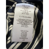LA FEE MARABOUTEE women's slim t-shirt ecru/blue stripes DLAMA 100% organic cotton