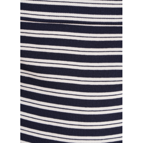 LA FEE MARABOUTEE t-shirt donna slim righe ecru/blu DLAMA 100% cotone ecologico