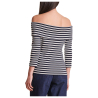 LA FEE MARABOUTEE t-shirt donna slim righe ecru/blu DLAMA 100% cotone ecologico