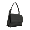 VISONA’ FLAVIA SHOULDER BAG 25142 black 100% leather MADE IN ITALY