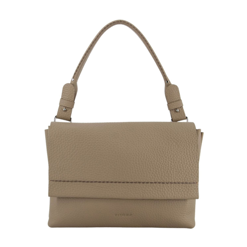 VISONA’ BORSA A SPALLA FLAVIA SANTORINI 25142 100% pelle MADE IN ITALY