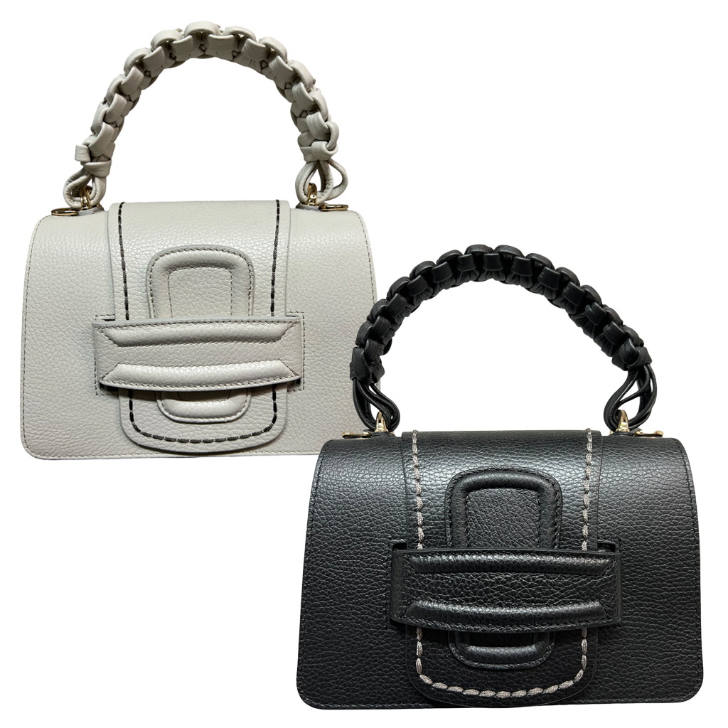 VISONA’ borsa donna a mano 20079 100% pelle MADE IN ITALY