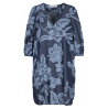 LA FEE MARABOUTEE abito donna denim leggero stampa floreale chiara VAIANA-J MADE IN ITALY