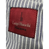 LUIGI BIANCHI giacca uomo sfoderata righe blu/ bianco 100% cotone