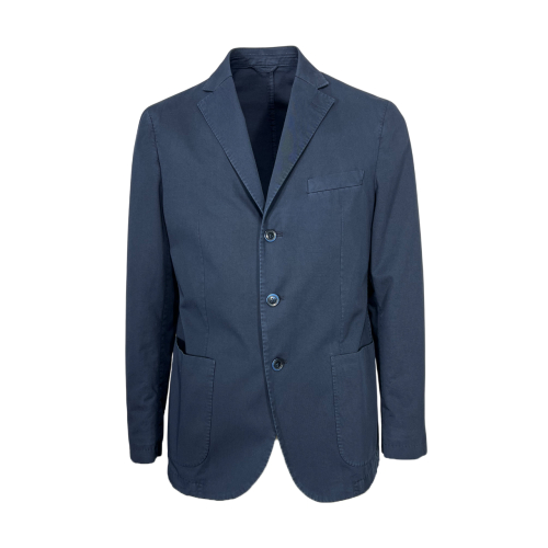 LUIGI BIANCHI men's unlined cotton jacket blue 2506 35730/4 100% cotton