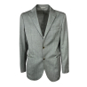 LUIGI BIANCHI giacca uomo sfoderata spinata bianco/grigio 2495/3 02557/1 100% lana vergine
