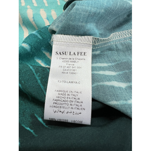 LA FEE MARABOUTEE blusa donna acqua/petrolio LAMIYA-C MADE IN ITALY