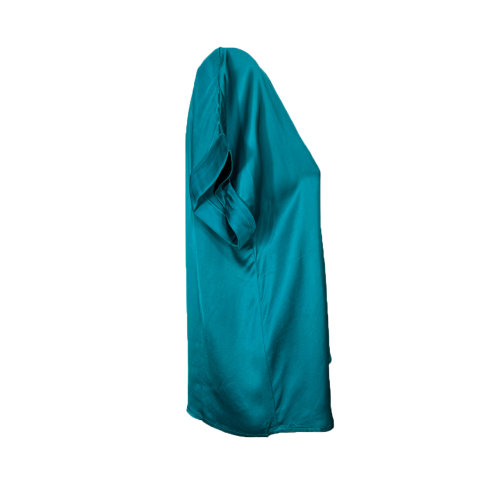 LA FEE MARABOUTEE blusa donna raso verde mare DRAGANA-R  MADE IN ITALY
