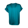 LA FEE MARABOUTEE blusa donna raso verde mare DRAGANA-R  MADE IN ITALY
