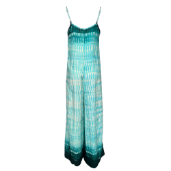 LA FEE MARABOUTEE tuta donna palazzo acqua/petrolio BIDART-C MADE IN ITALY
