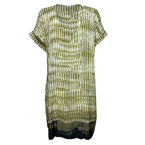 LA FEE MARABOUTEE abito donna verde/bianco/nero DUCIA-C MADE IN ITALY