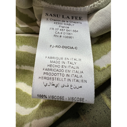 LA FEE MARABOUTEE abito donna verde/bianco/nero DUCIA-C MADE IN ITALY