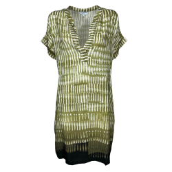 LA FEE MARABOUTEE abito donna verde/bianco/nero DUCIA-C MADE IN ITALY