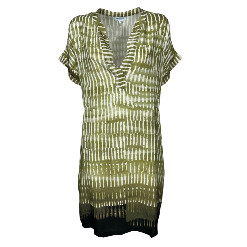 LA FEE MARABOUTEE abito donna verde/bianco/nero DUCIA-C MADE IN ITALY