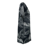LA FEE MARABOUTEE black/white leaf pattern dress POMPEI-F MADE IN ITALY