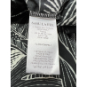 LA FEE MARABOUTEE black/white leaf pattern dress POMPEI-F MADE IN ITALY