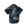 LA FEE MARABOUTEE camicia crop fantasia foglie nero/bianco DELIR-F MADE IN ITALY