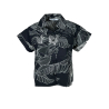 LA FEE MARABOUTE camicia crop fantasia foglie nero/bianco DELIR-F MADE IN ITALY