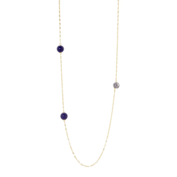SODINI Collana lunga a maglie marinare e boule Jasmine - Blu 971186