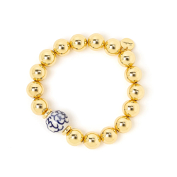 SODINI Bracciale elastico boule auree e sfera Jasmine - Blu 971193