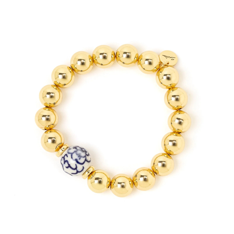 SODINI Bracciale elastico boule auree e sfera Jasmine - Blu 971193