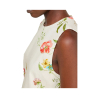 SEMICOUTURE ecru linen dress floral print A-line S5SS55 SALVADORA MADE IN ITALY