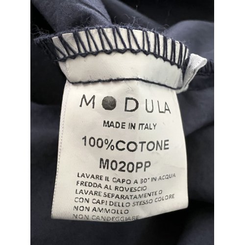 MODULA by NEIRAMI abito donna cotone blu svasato M020PP 100% cotone MADE IN ITALY